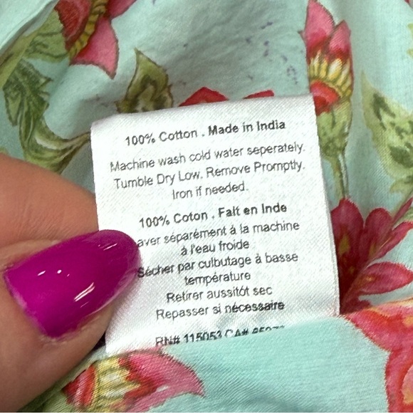 Mahogany Mint Floral Kaftan Maxi Dress One Size - Picture 9 of 13